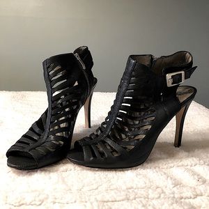 Vince Camuto black leather heels size 11B/41